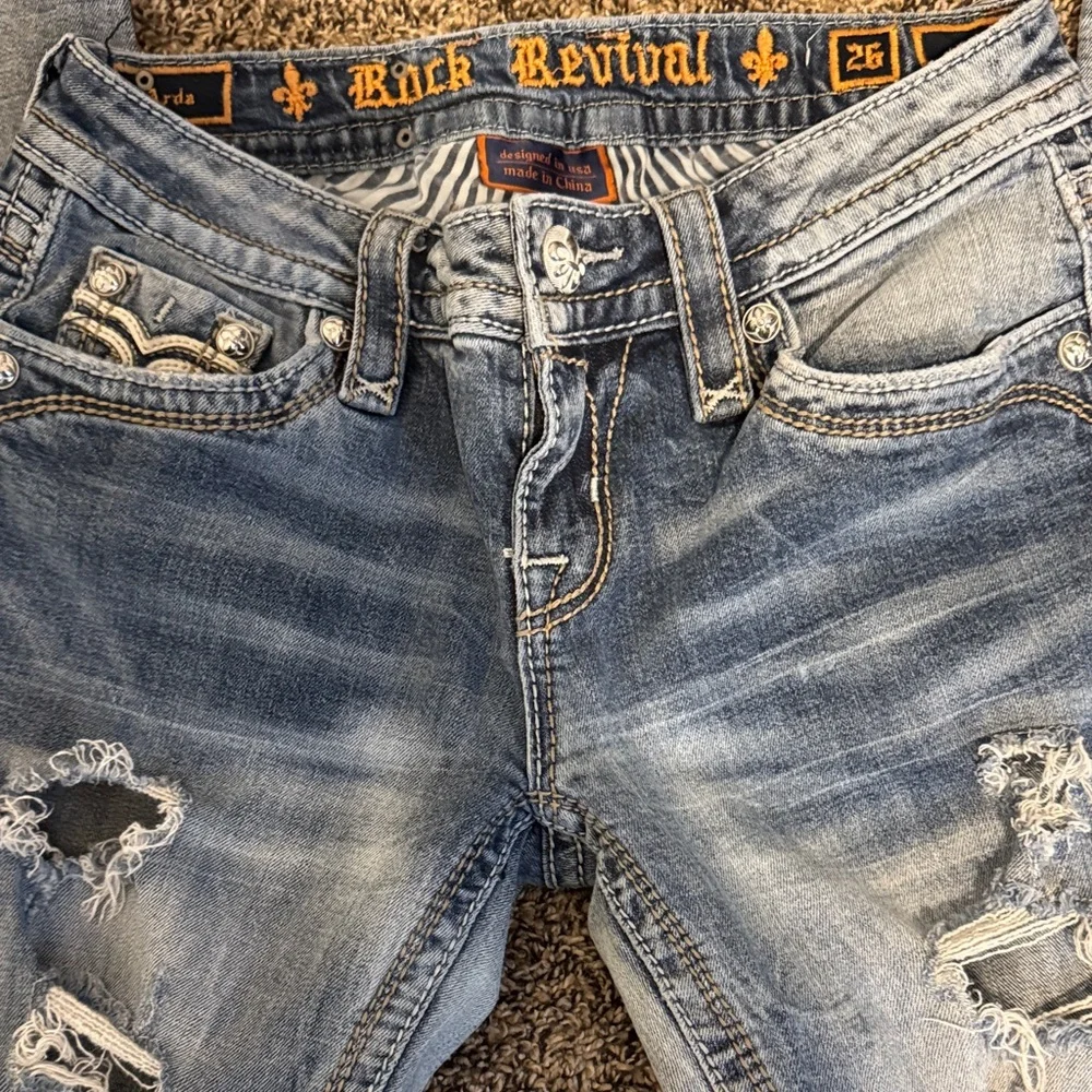 Rock Revival Light Blue Skinny Jeans - Picture 5 of 11